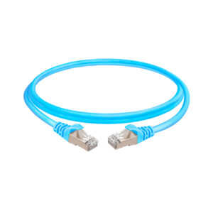 PATCH CORD CAT 6A BLINDADO U/FTP 1 METRO AZUL