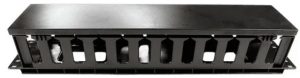 Organizador de cable 2U horizontal con tapa